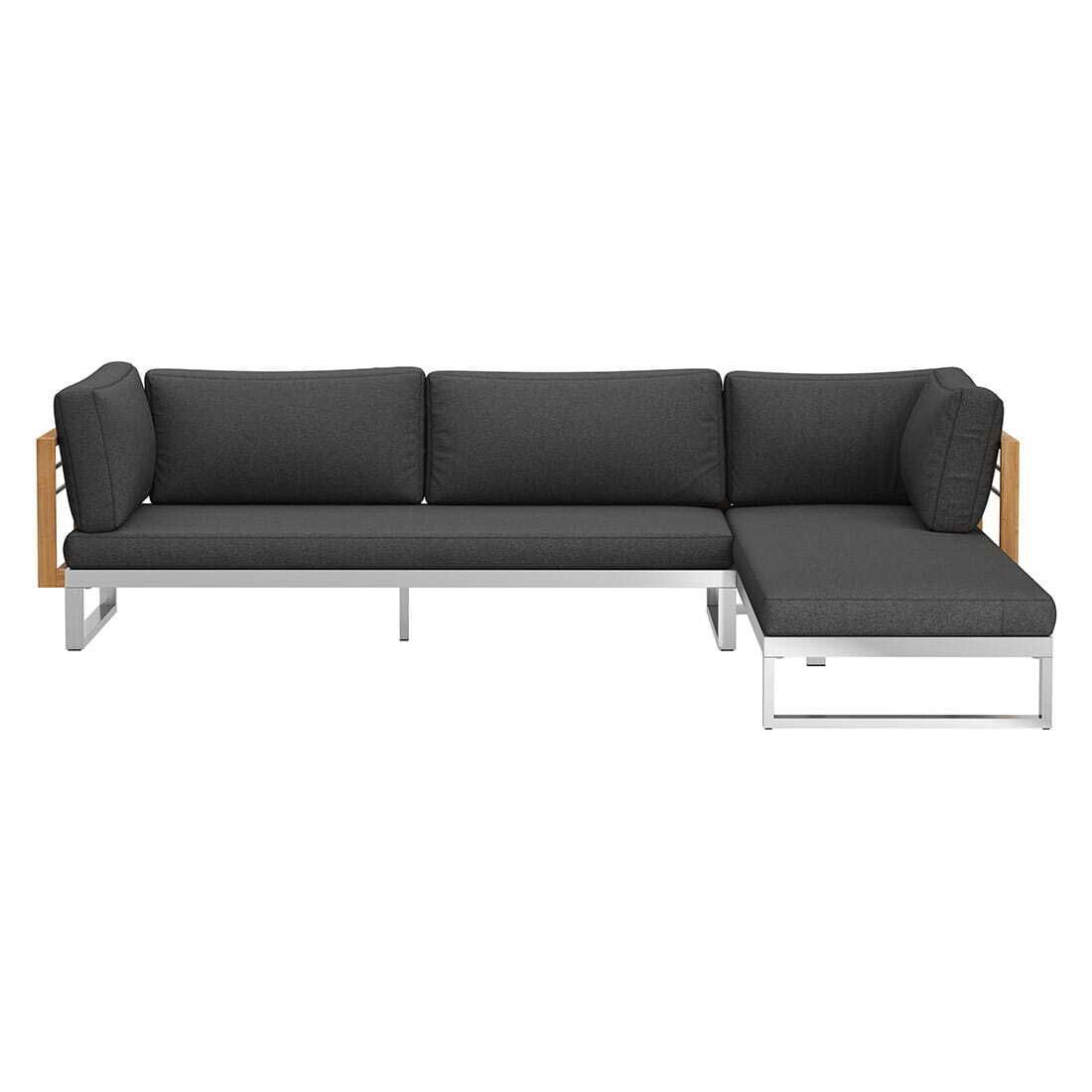 OUTLIV. Hawaii Ecklounge inkl. Loungetisch Edelstahl/Spun Polyester