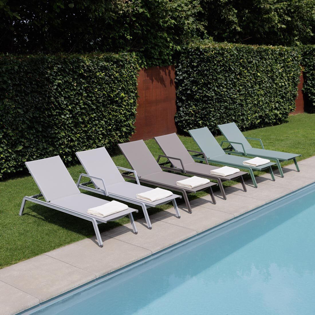 Kettler Latitude Gartenliege verstellbar Aluminium/Outdoorgewebe