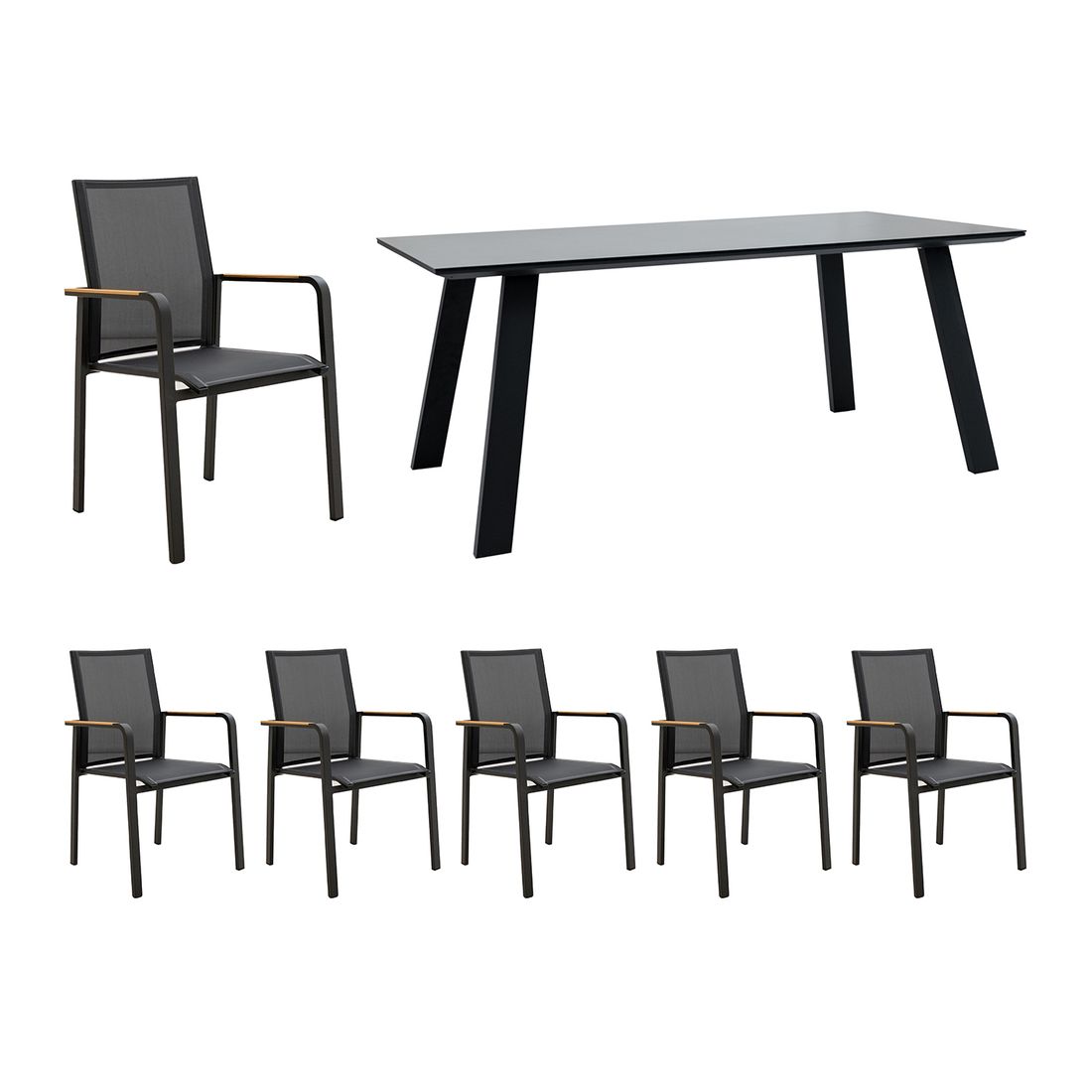 OUTLIV. Darwin Gartenmöbel-Set L (6 Plätze) Tisch 180x90cm