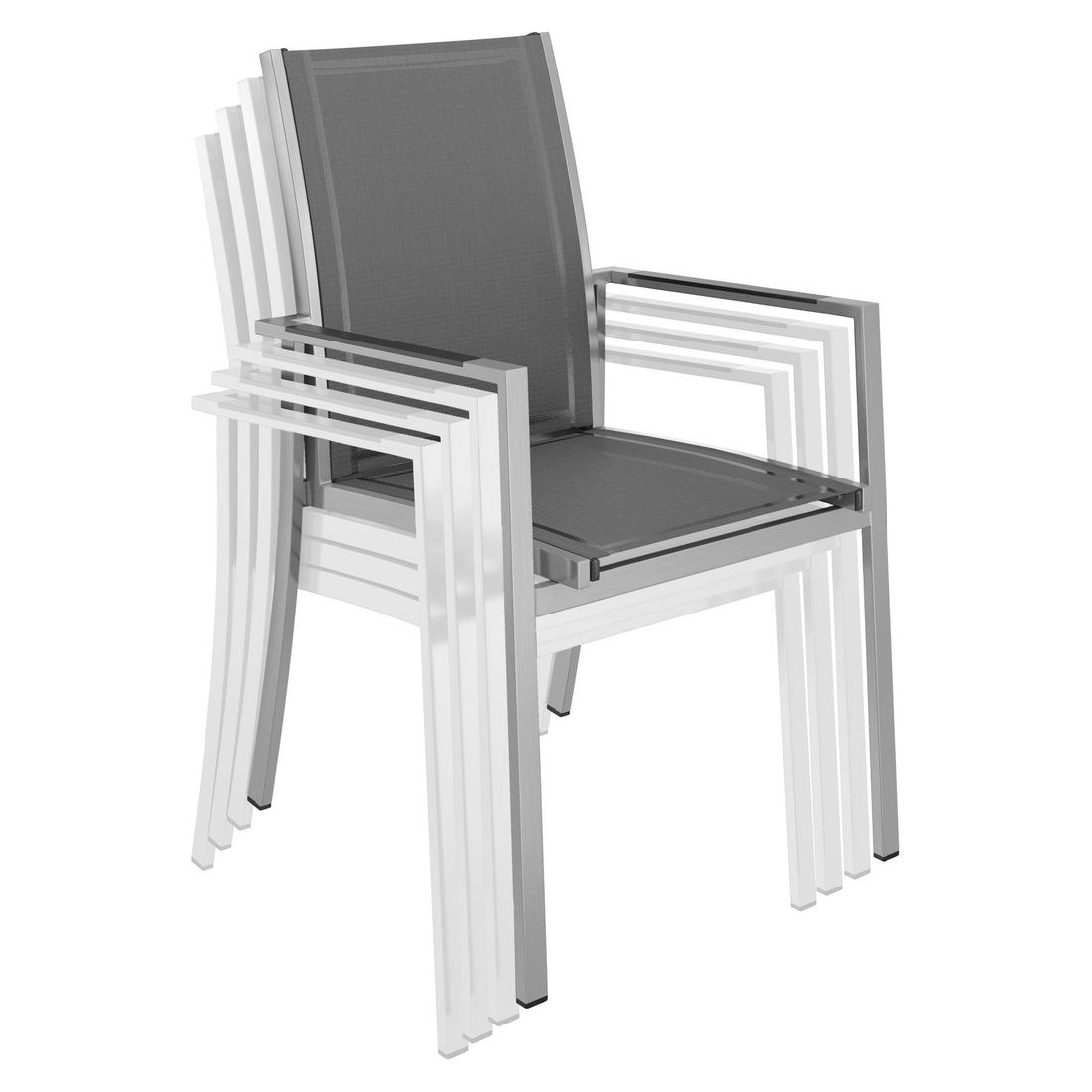 OUTLIV. Oviedo Gartenmöbel-Set M (4 Plätze) Tisch 160/217/267x92cm