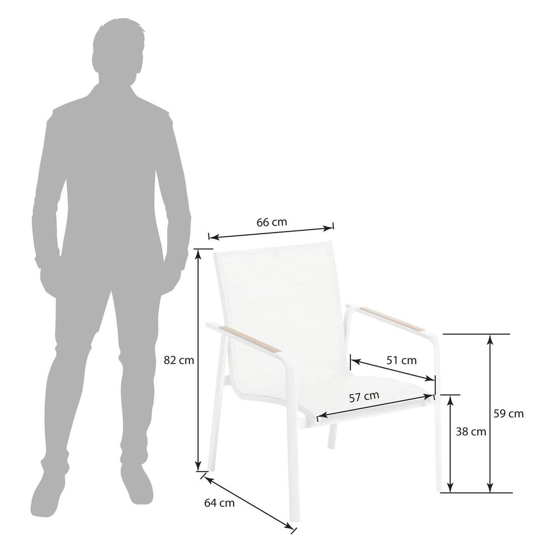 Kettler Diamond Loungesessel Aluminium/Outdoorgewebe