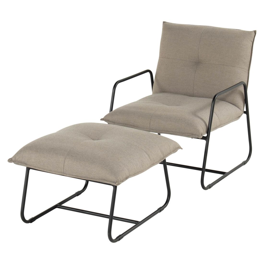 SCHÖNER WOHNEN-Kollektion Fontein Loungehocker Aluminium/Sunbrella