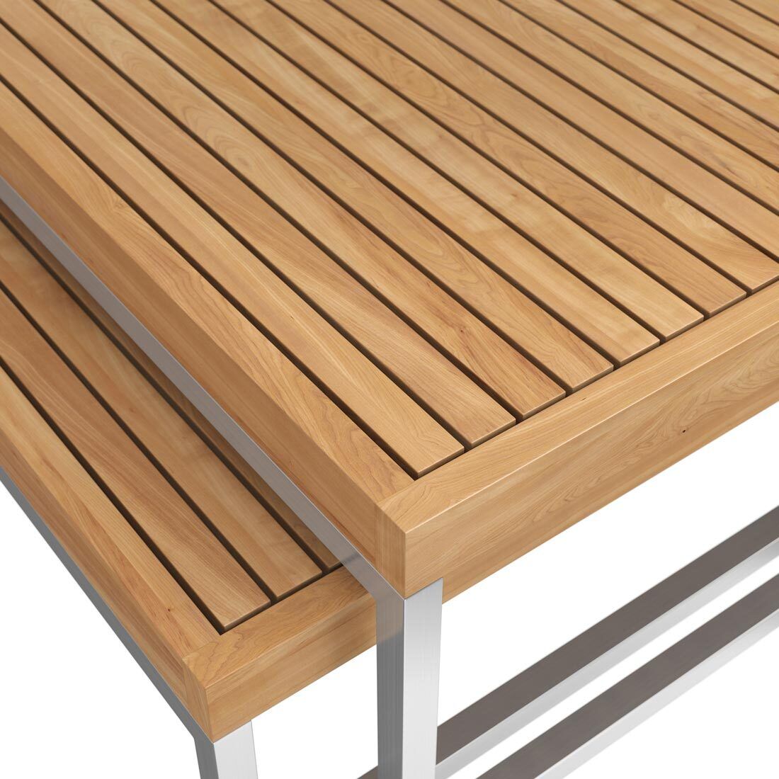 OUTLIV. Hawaii Loungeset inkl. Loungetisch Edelstahl/Teak/Spun Polyester