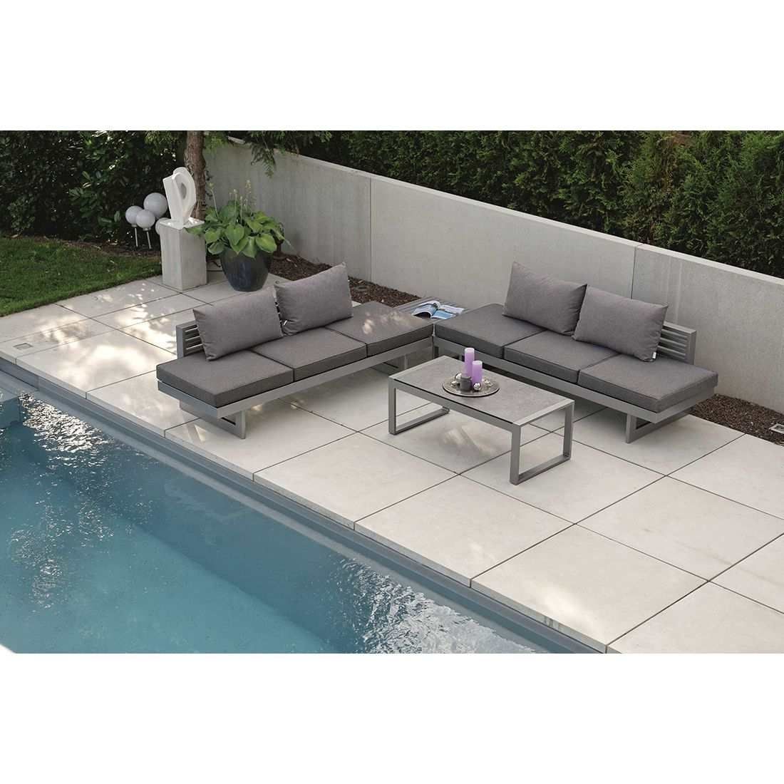 Stern New Holly Gartenloungesofa verstellbar Aluminium/Outdoorstoff