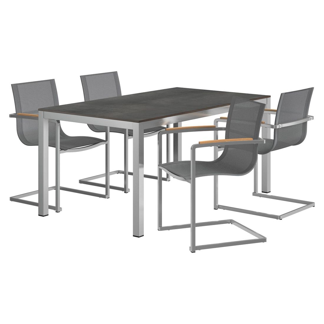 OUTLIV. Rimini Gartenmöbel-Set M (4 Plätze) Tisch 160x90cm