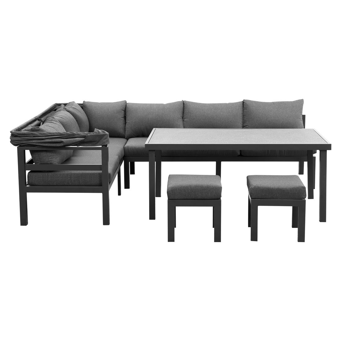 OUTLIV. Anzio Dininglounge Tisch 150x90cm Aluminium/Spunpolyester