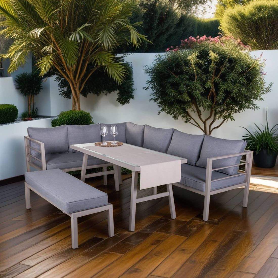 OUTLIV. Dininglounge Stahl/Olefin