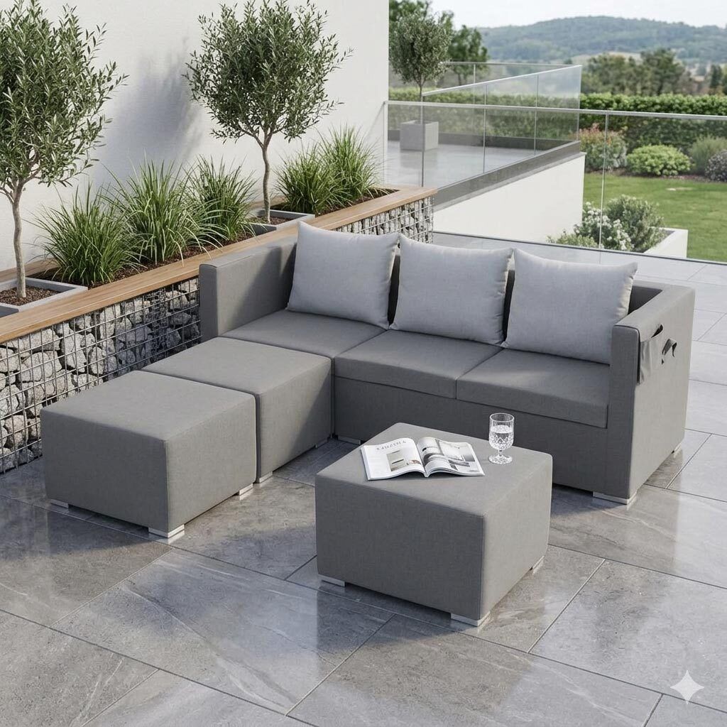 Zebra Jack Loungeset inkl. Loungetisch Textilgewebe