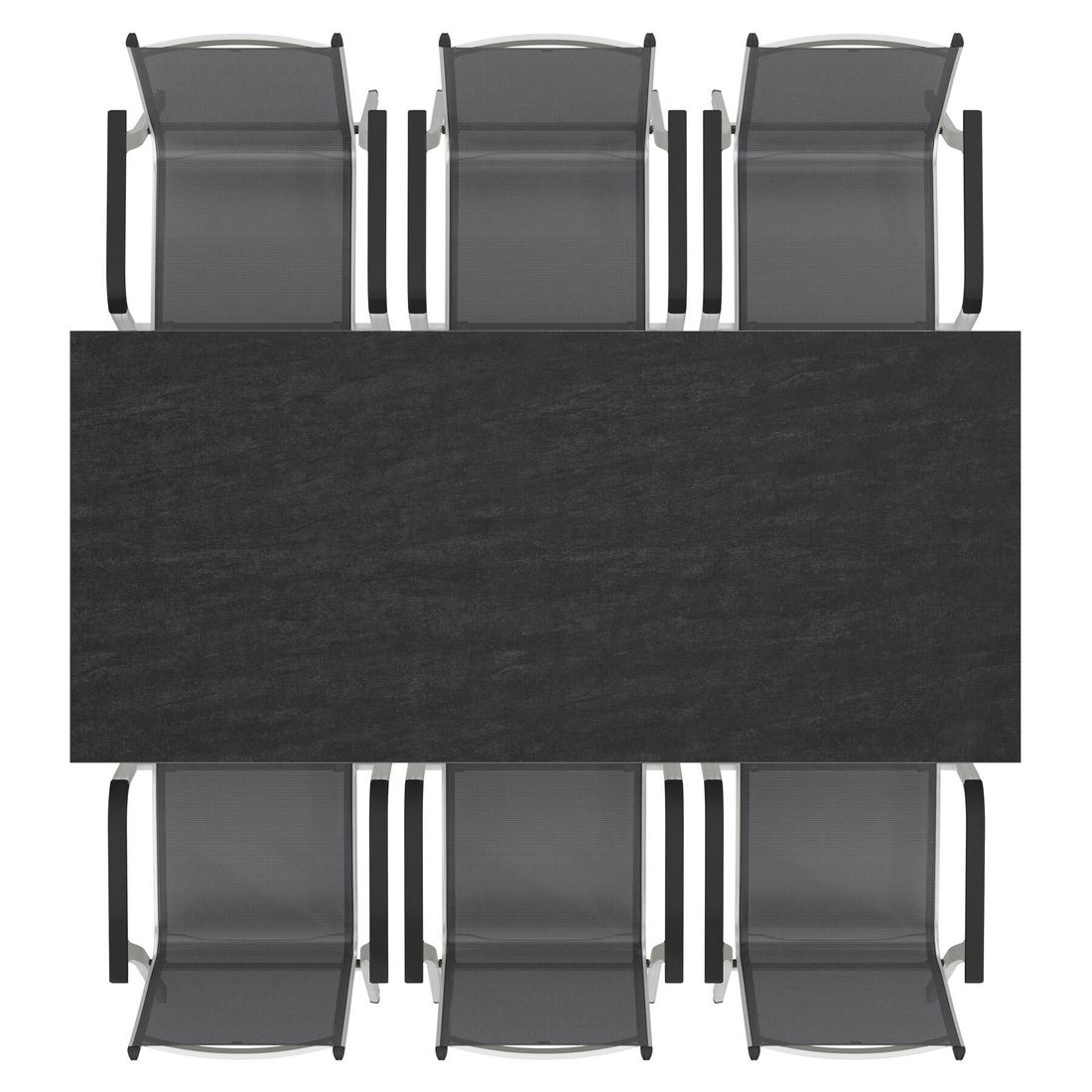 Kettler Basic Plus Gartenmöbel-Set L (6 Plätze) mit OUTLIV. Tisch 220x110cm