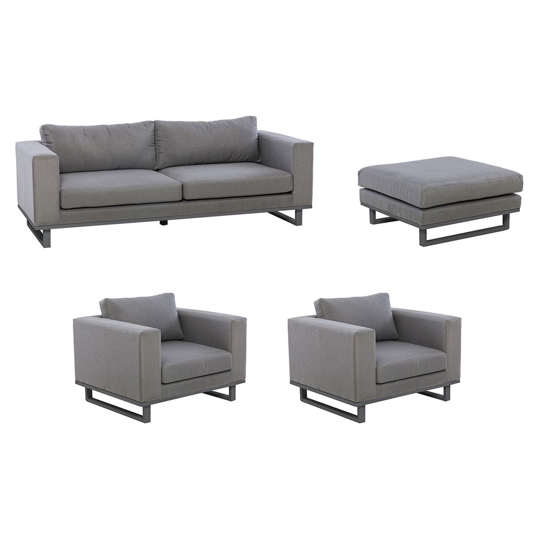OUTLIV. Miami Loungeset Aluminium/Sunbrella