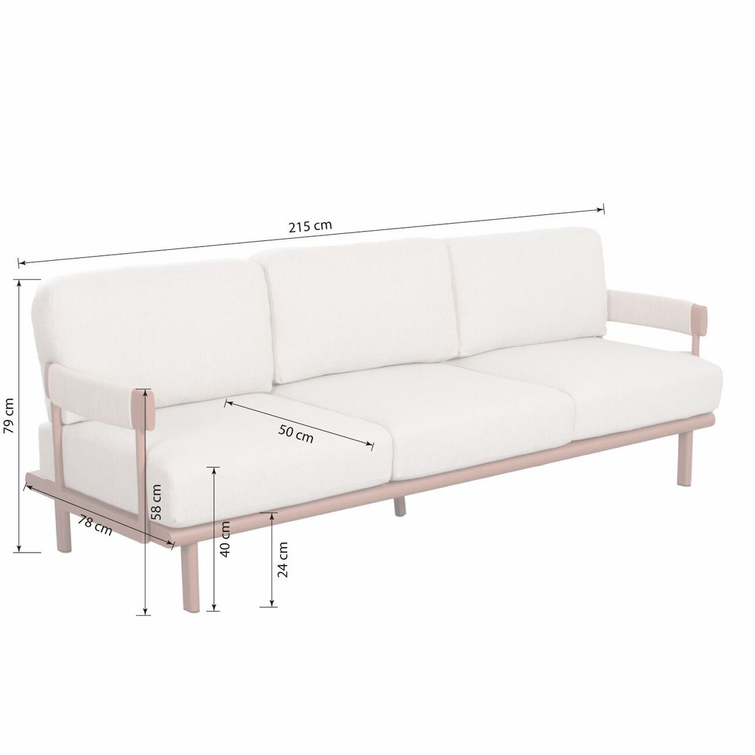 OUTLIV. Emma Loungeset inkl. Loungetisch Aluminium/Olefin