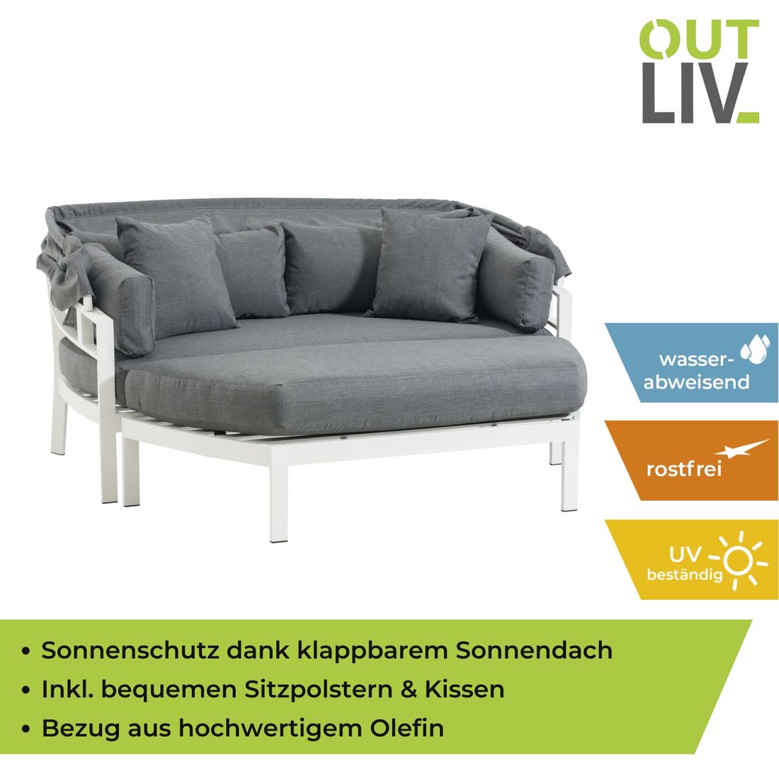 OUTLIV. Atlanta Sonneninsel Aluminium/Textilene