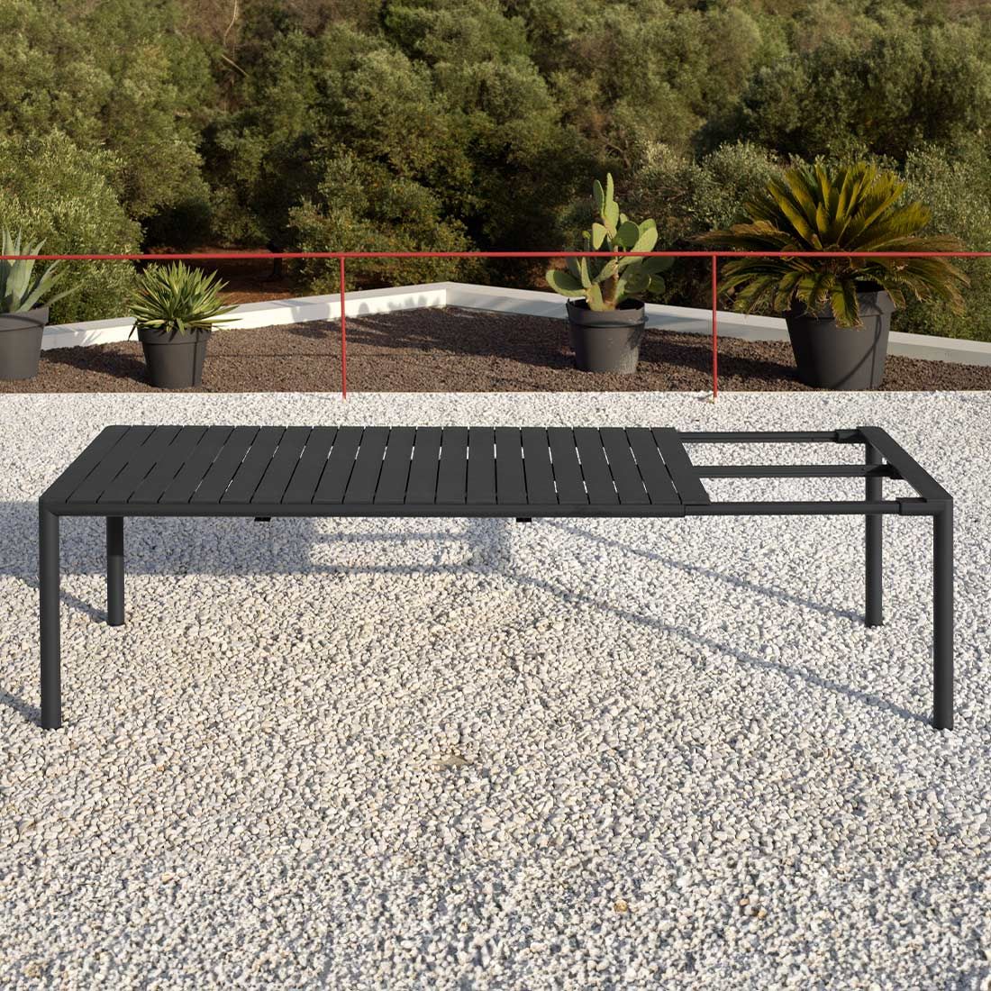 Nardi Tevere Ausziehtisch 211/275x100cm Aluminium/Kunststoff