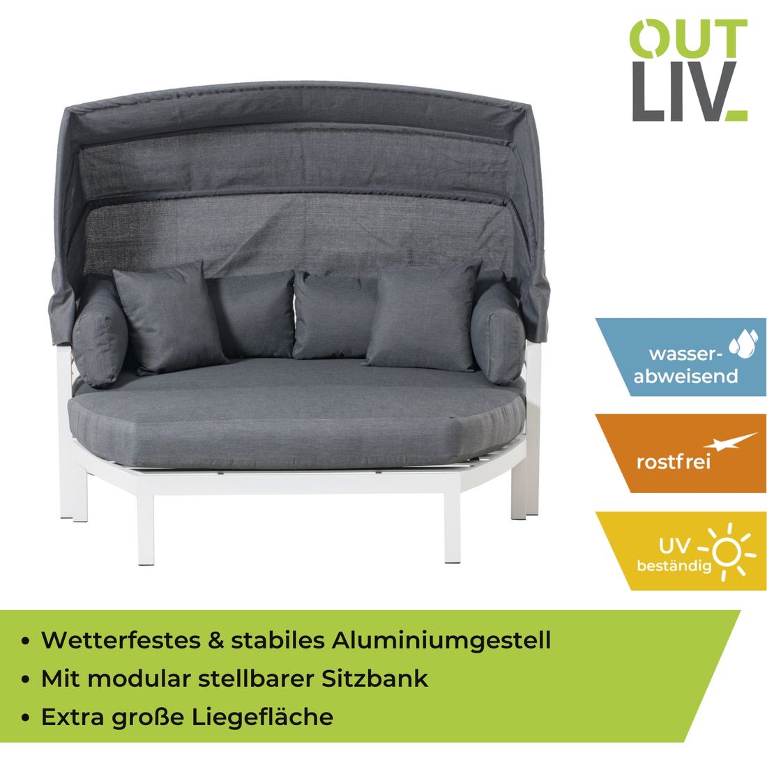 OUTLIV. Atlanta Sonneninsel Aluminium/Textilene