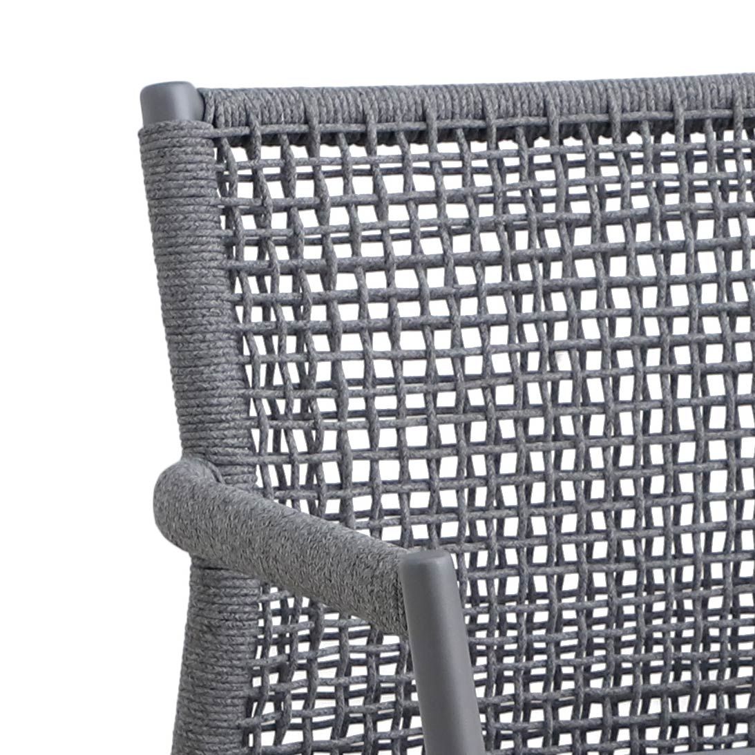 MWH Ropero Stapelsessel Aluminium mit Sitzkissen