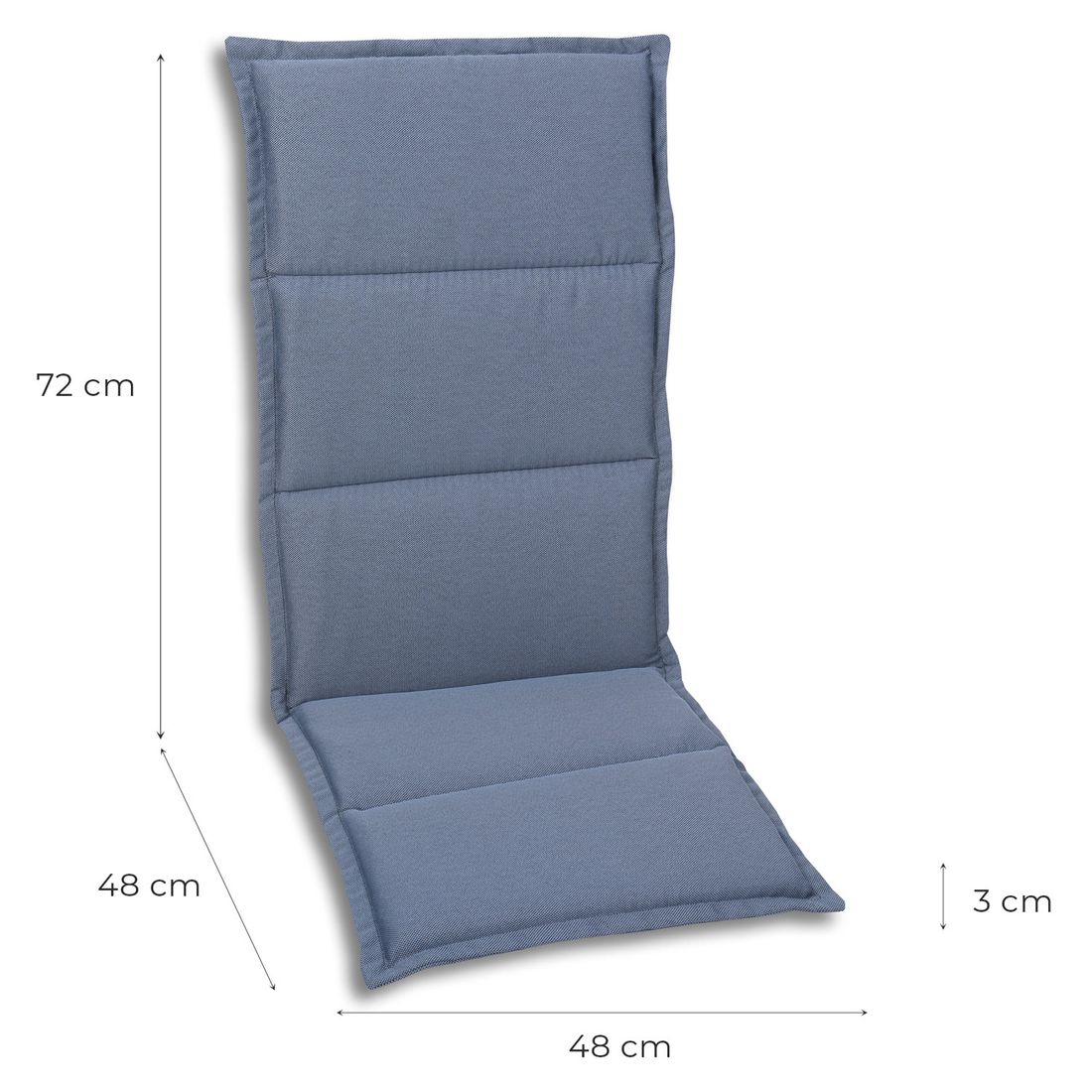 GO-DE Gartenstuhlauflage Hochlehner 48x120cm Polyester