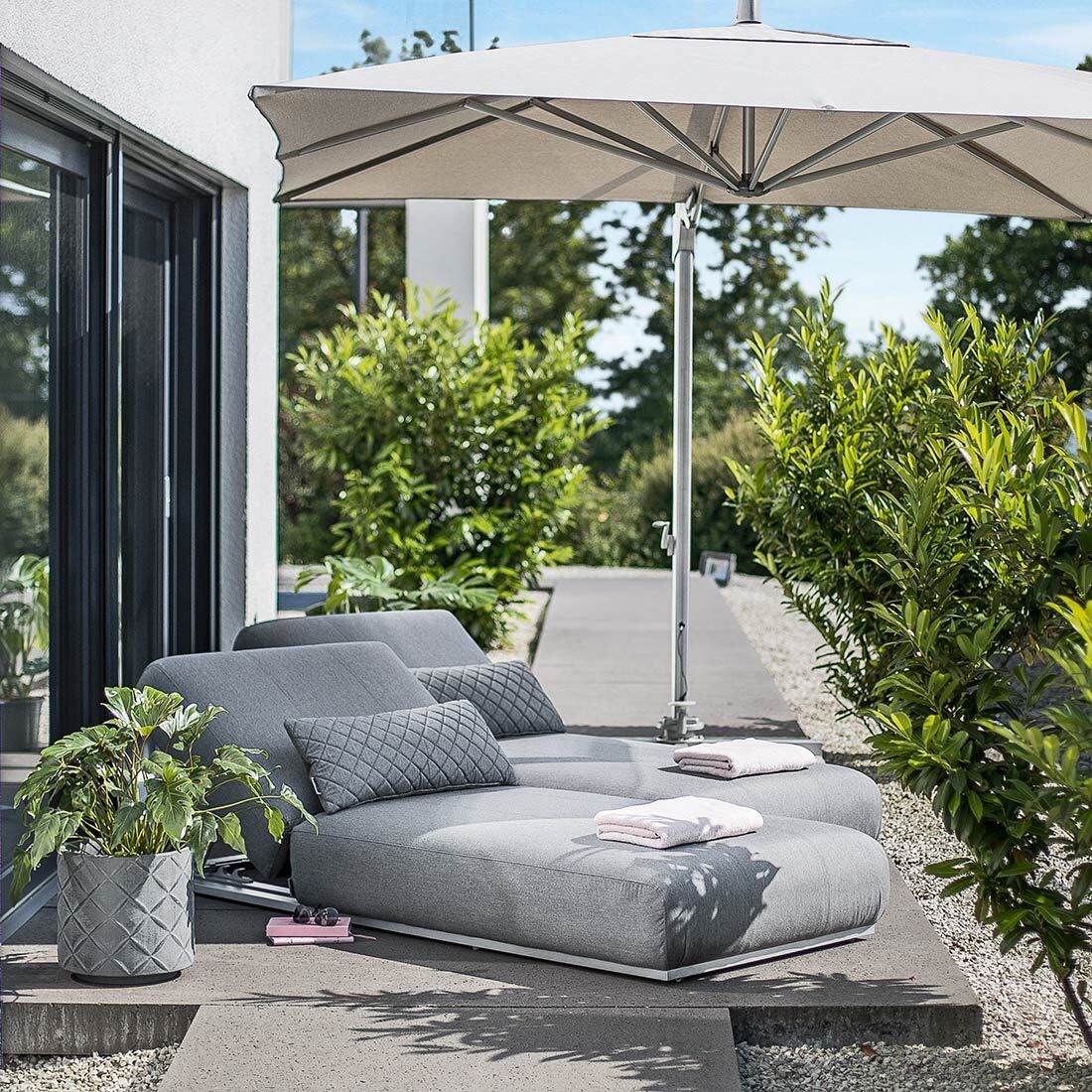 Kettler Ego Gartenliege verstellbar 213x90x33cm Sunbrella