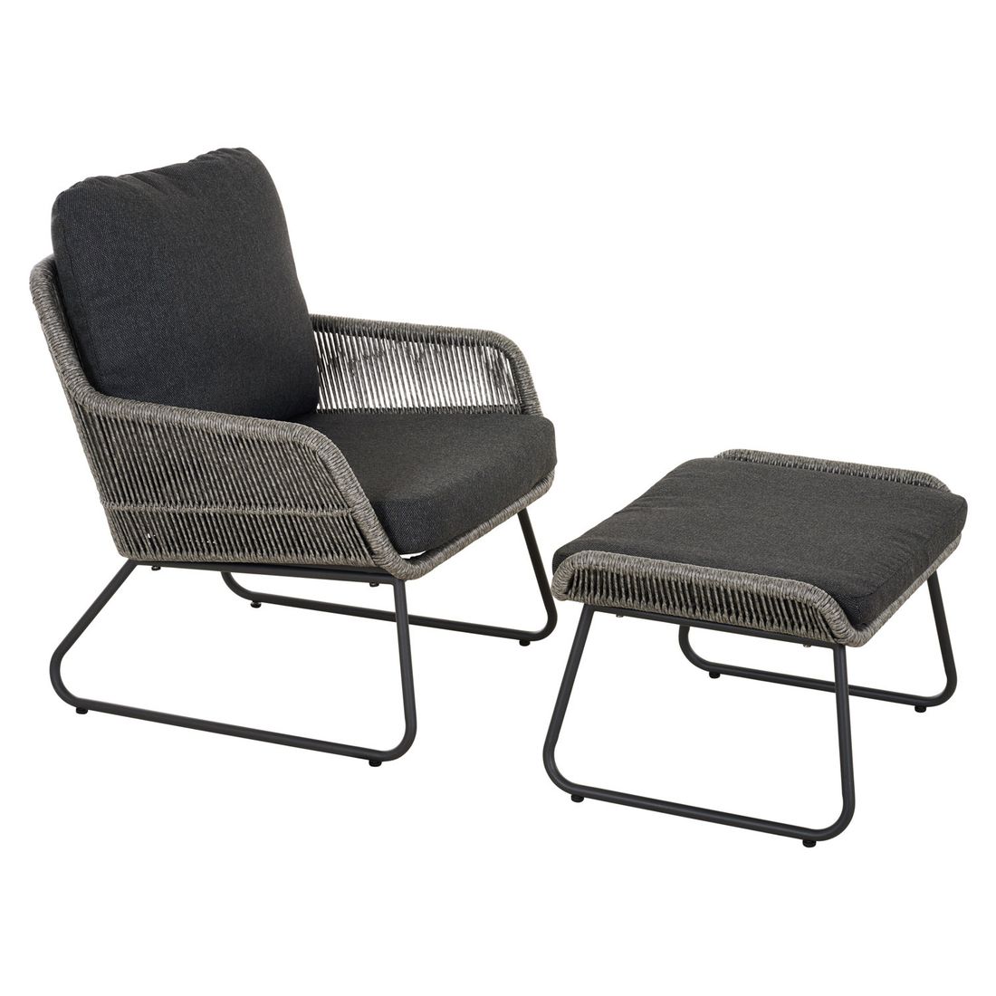 Siena Garden Kansas Loungesessel Aluminium/Geflecht