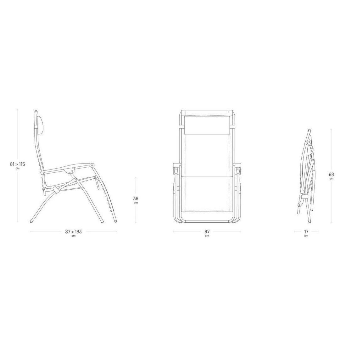 Lafuma RSXA Clip Relaxliege Stahl/Batyline