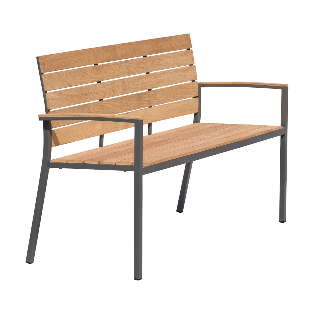 OUTLIV. Pamplona Gartenbank Edelstahl/Teak