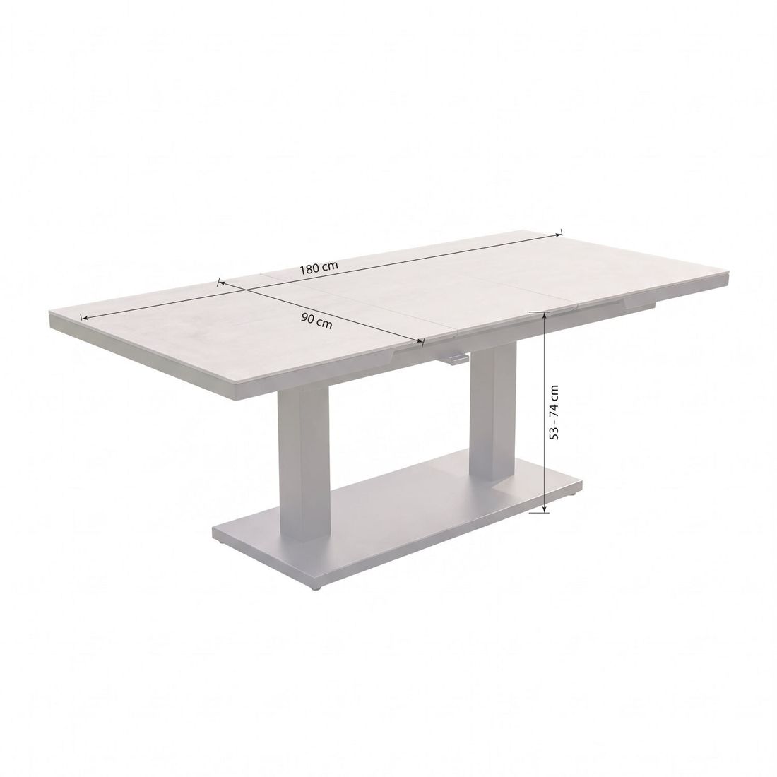 OUTLIV. Valencia Dininglounge Tisch 180x90cm Aluminium/Rope/Olefin