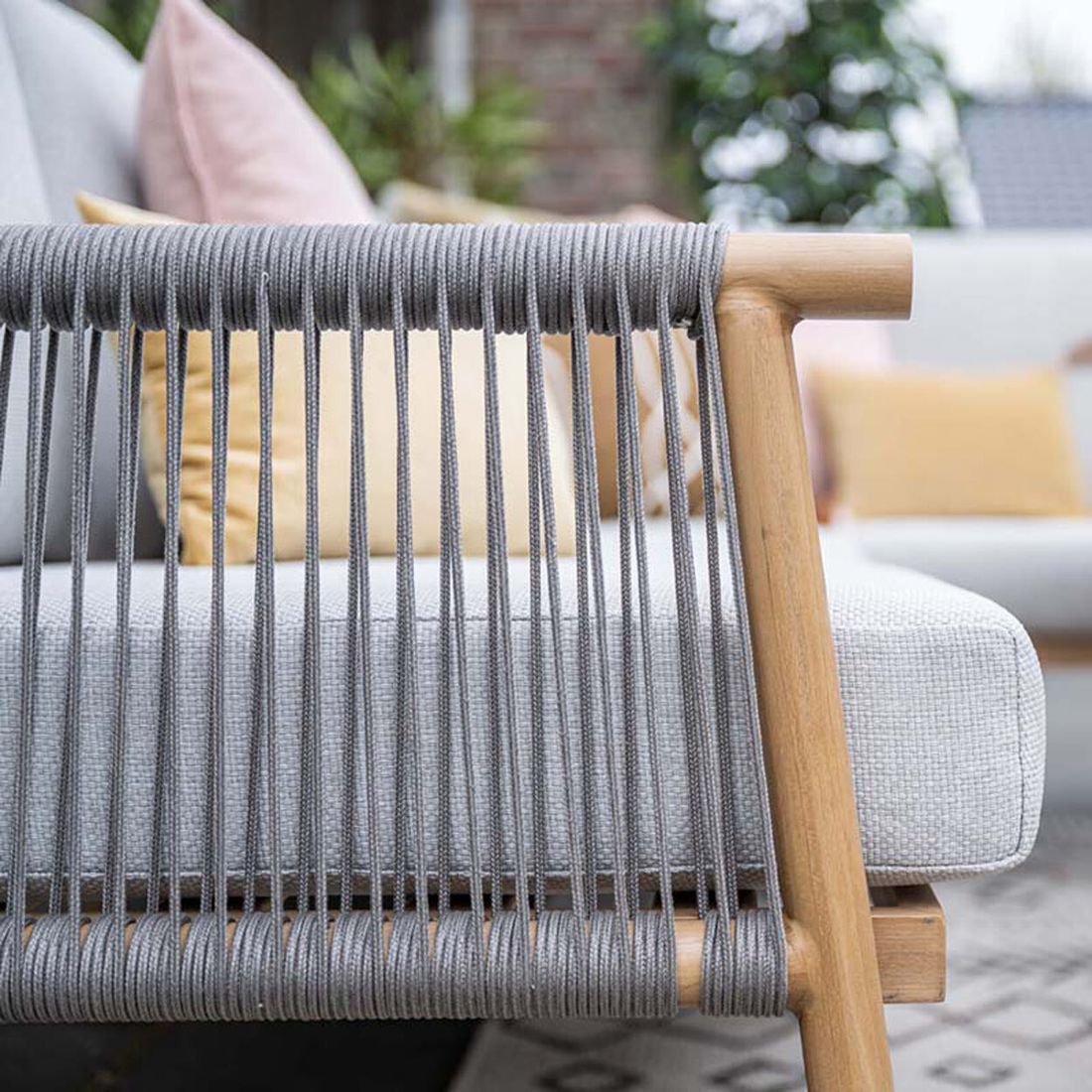 Garden Impressions Bahama Dininglounge Tisch 160x95,5cm Aluminium/Rope/Polyester
