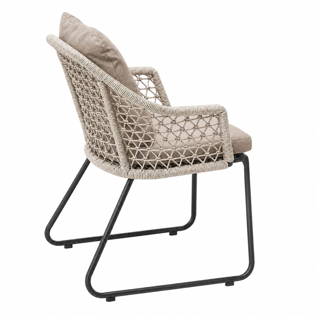 OUTLIV. Clara Gartensessel Aluminium/Rope mit Sitz- und Rückenkissen