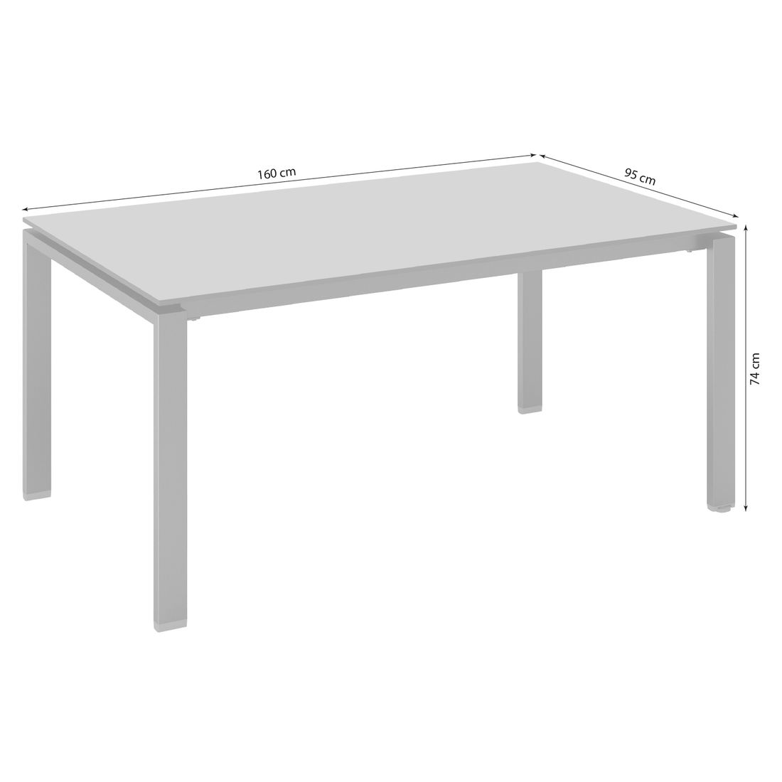 Kettler Gartentisch Float Aluminium/Kettalux