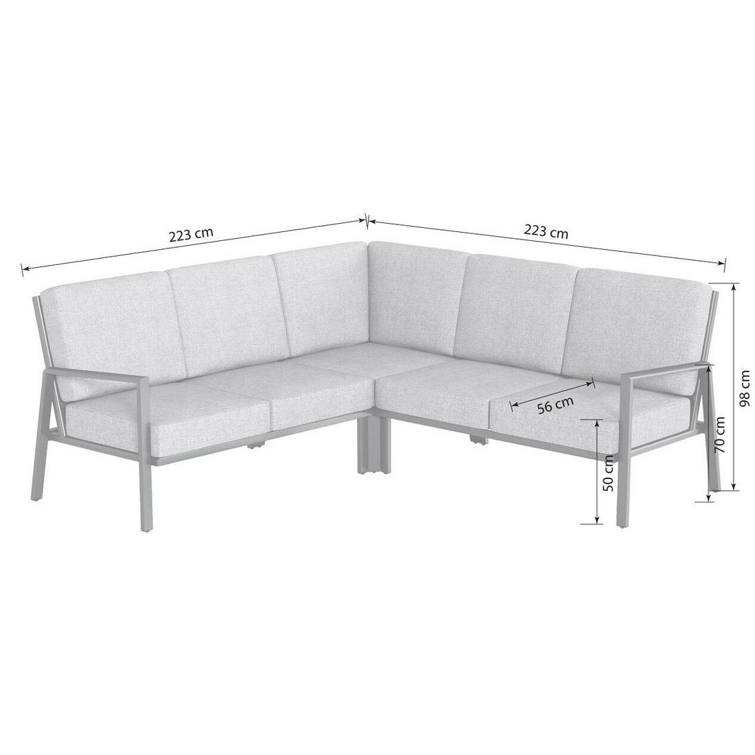 Kettler Zenith Dininglounge Aluminium/Olefin