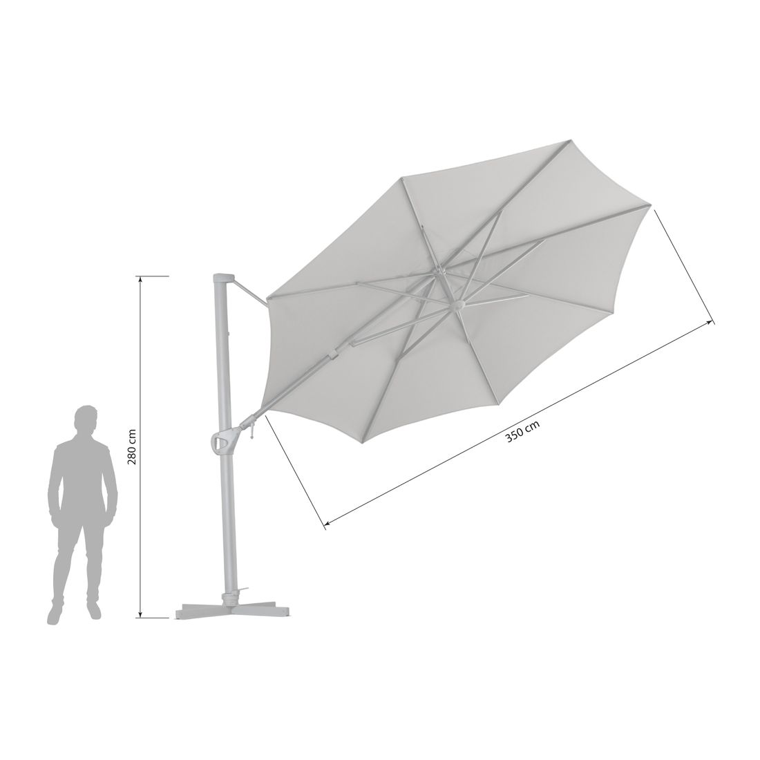 OUTLIV. Saint Tropez Ampelschirm Ø350cm