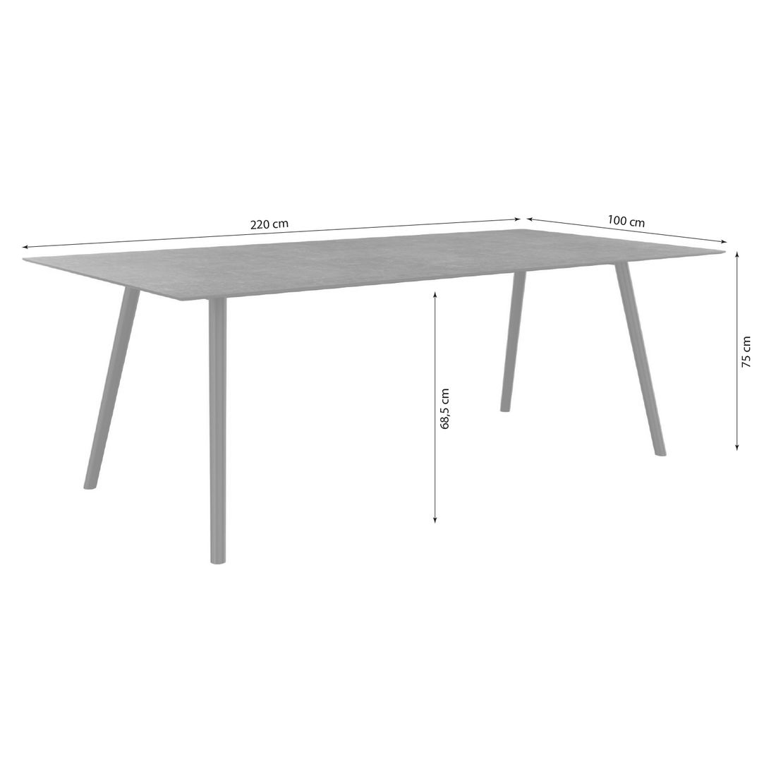 Stern Interno Gartentisch Aluminium/Silverstar 2.0