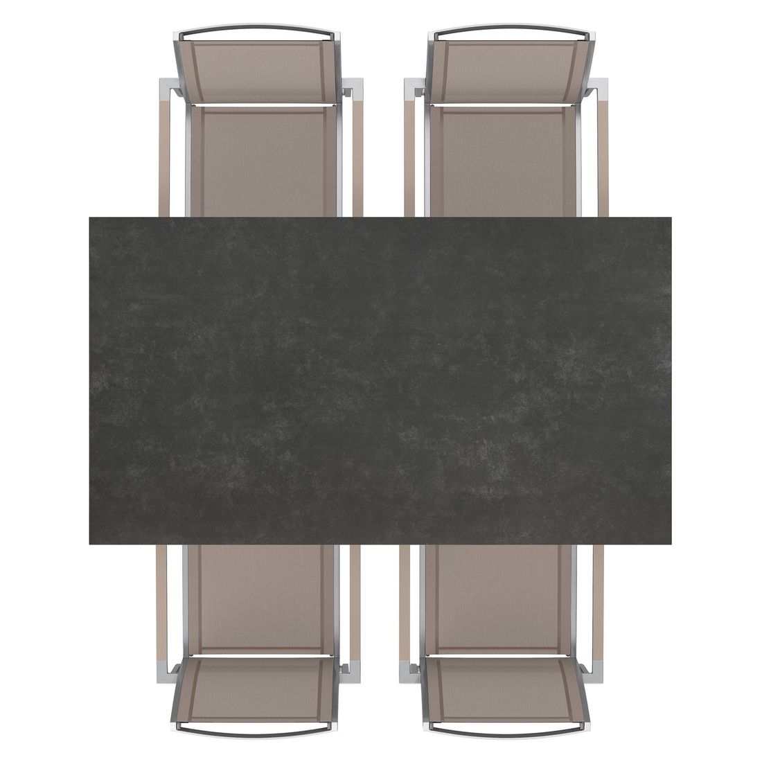 OUTLIV. Oviedo Gartenmöbel-Set M (4 Plätze) Tisch 160x90cm
