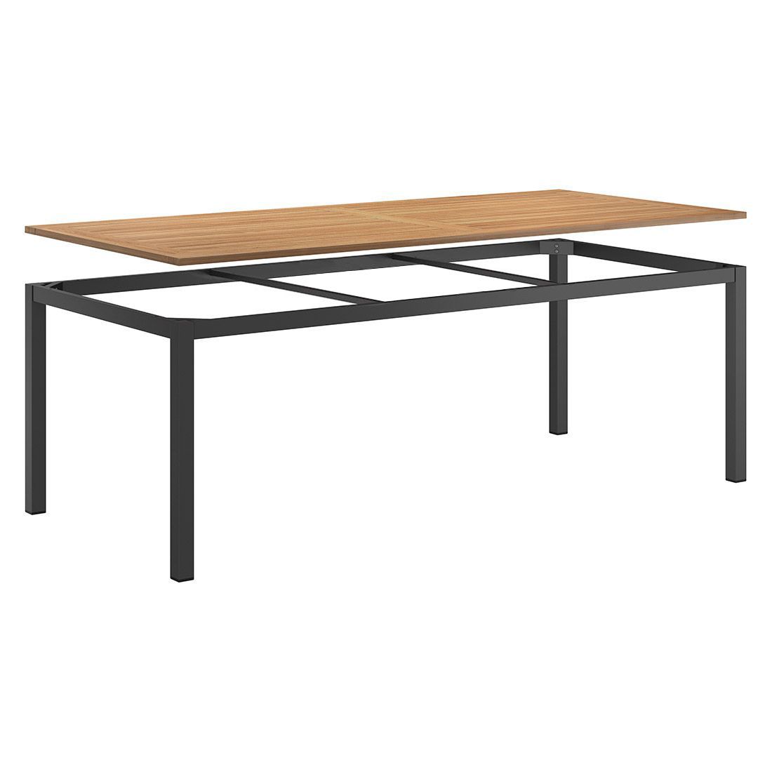 OUTLIV. Gartentisch 220x100 cm Alumininum/Teak