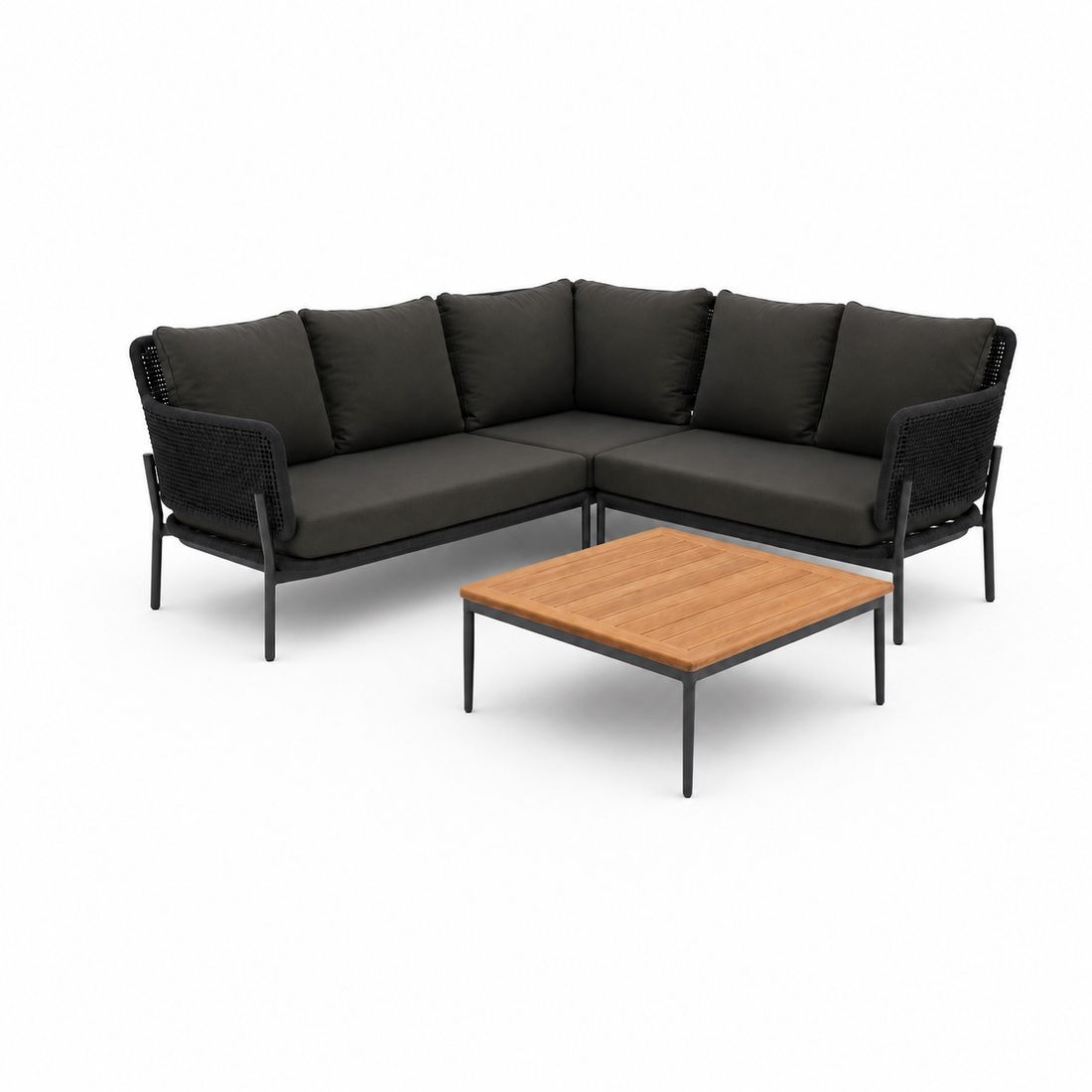 Interliving 7005 Ecklounge inkl. Loungetisch Aluminium/Rope/Olefin