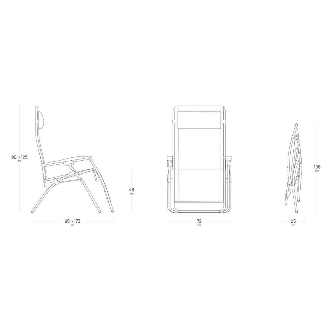 Lafuma RSX Clip XL Relaxliege Stahl/AirComfort