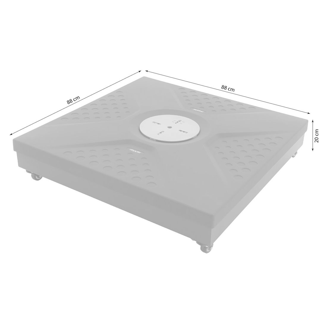 Doppler Active Easy Push Rahmensockel inkl. Abdeckung
