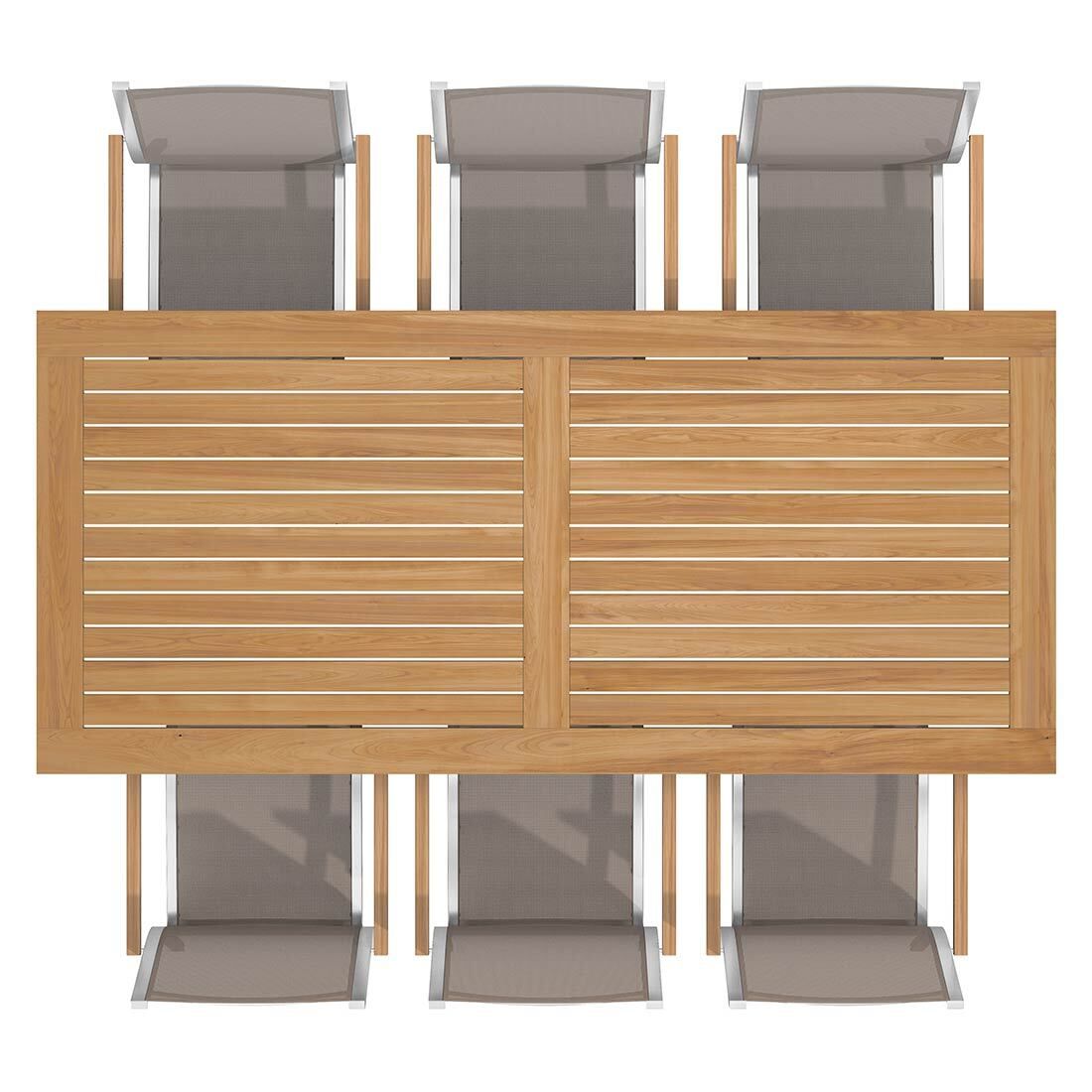 Stern Cardiff Gartenmöbel-SetL (6 Plätze) mit OUTLIV. Tisch 220x100cm