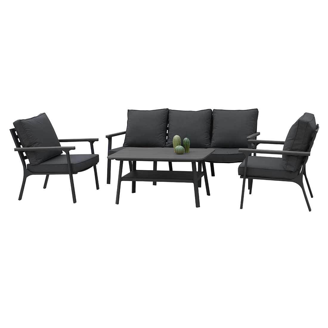 Acamp Samos Loungeset inkl. Loungetisch Aluminium/Polyester