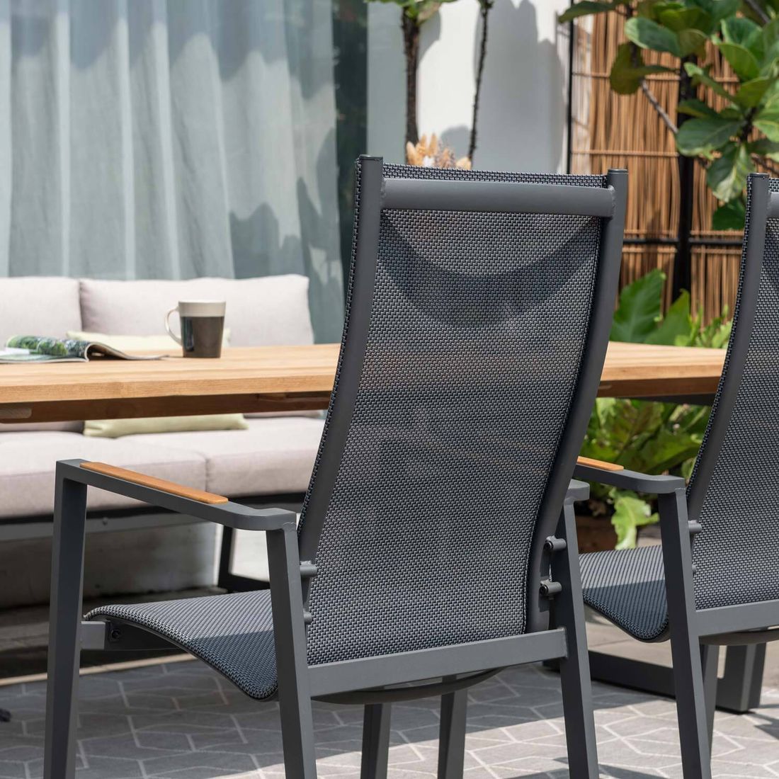 LifestyleGarden Jimmy Gartenmöbel-Set L (6 Plätze) Tisch 216x99cm