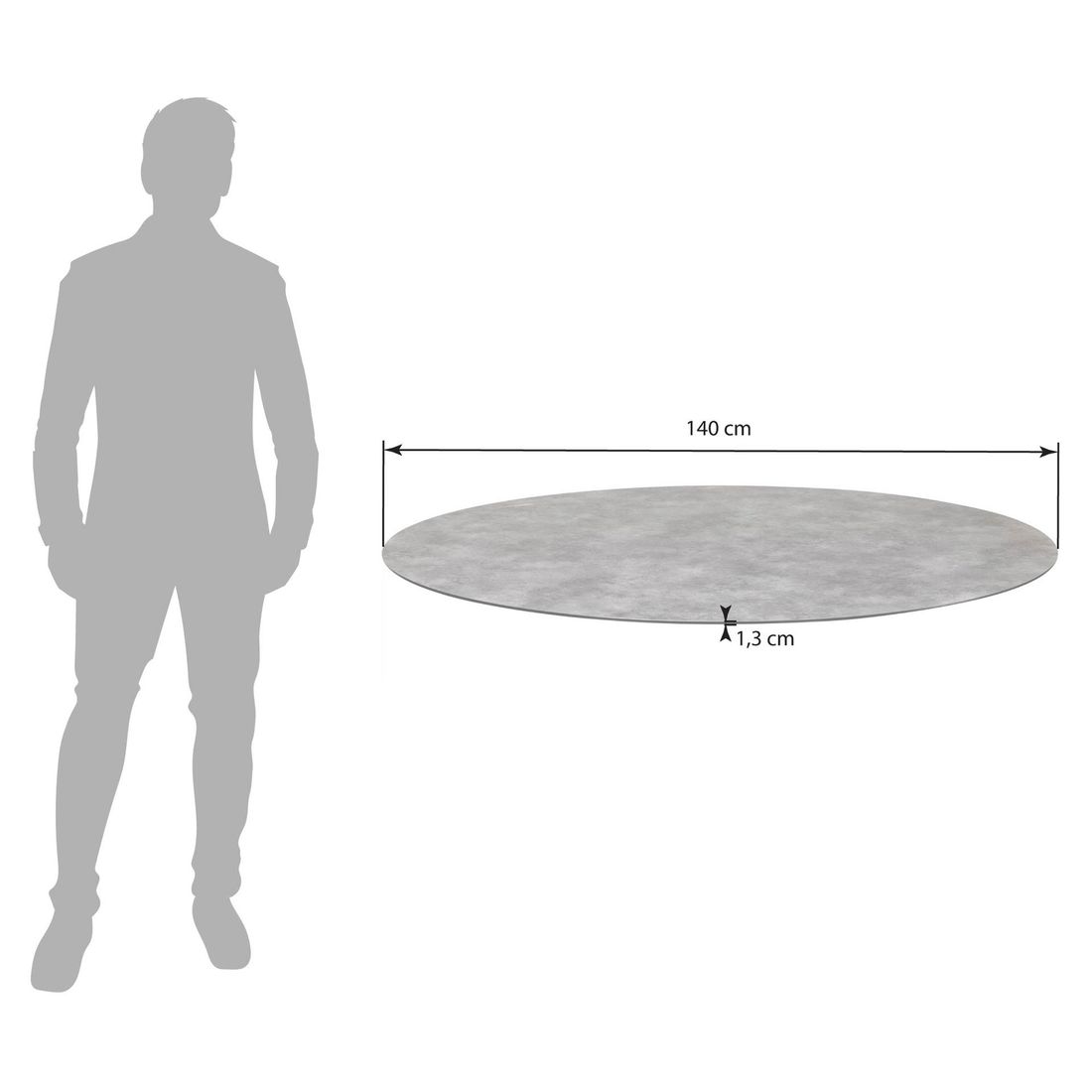 Kettler Gartentisch-Platte Ø140cm HPL