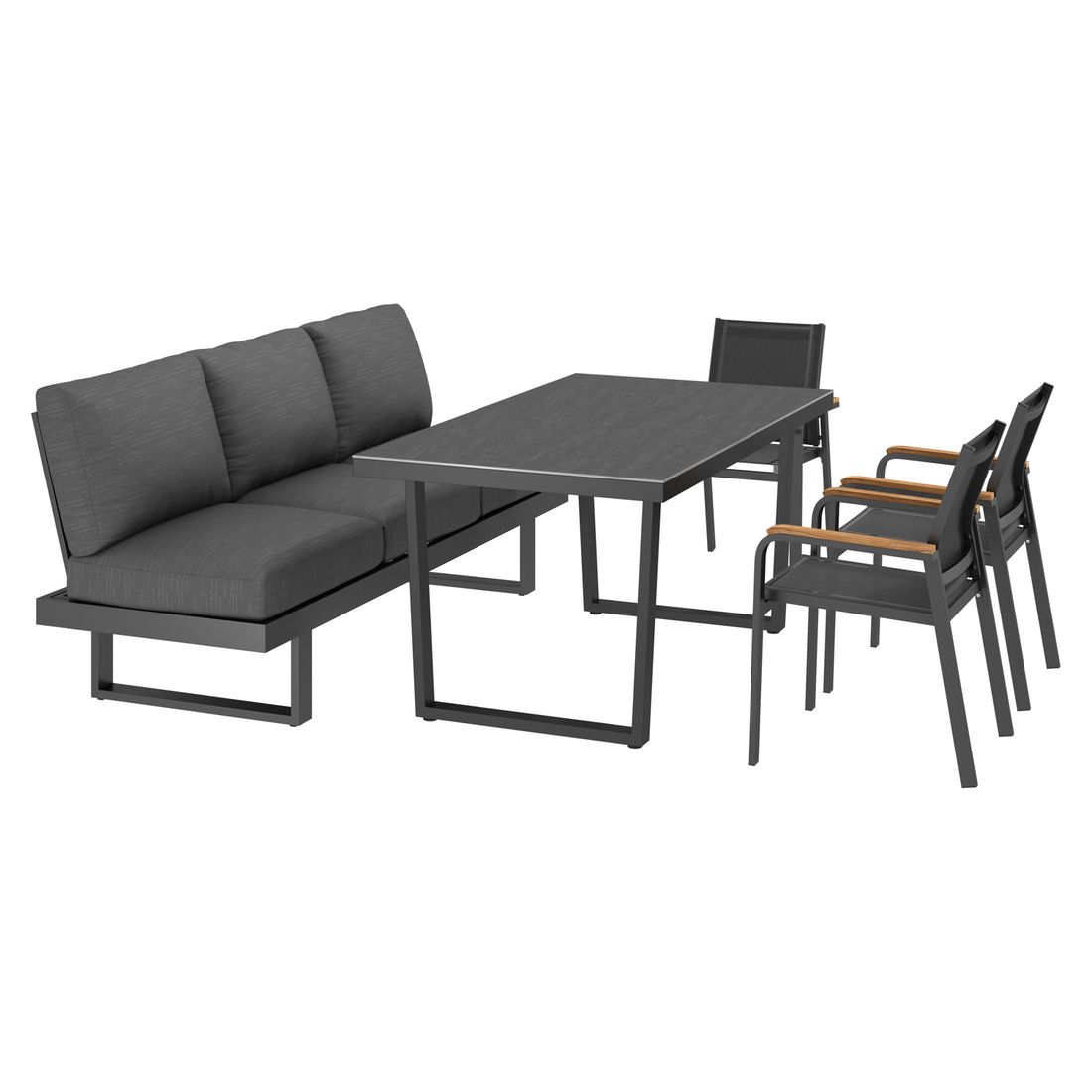 OUTLIV. Atlanta Gartenmöbel-Set L verstellbar (6 Plätze) Tisch 160x90cm