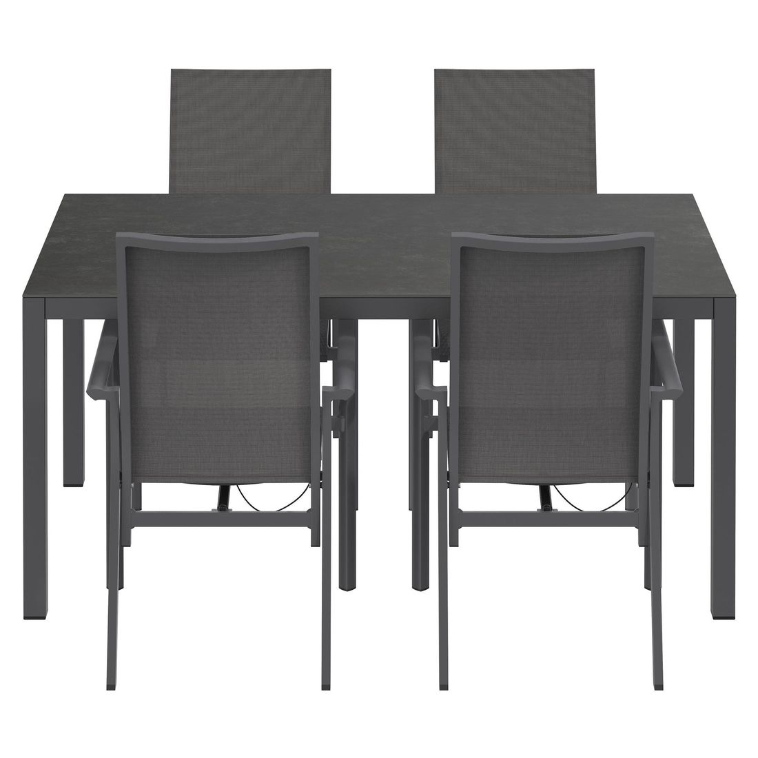 OUTLIV. Lucca Gartenmöbel-Set M (4 Plätze) Tisch 160x90cm