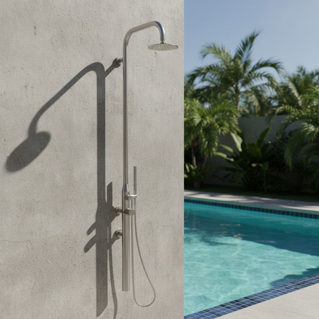 Ideal Juist Gartendusche Warmwasser Edelstahl Wandmontage