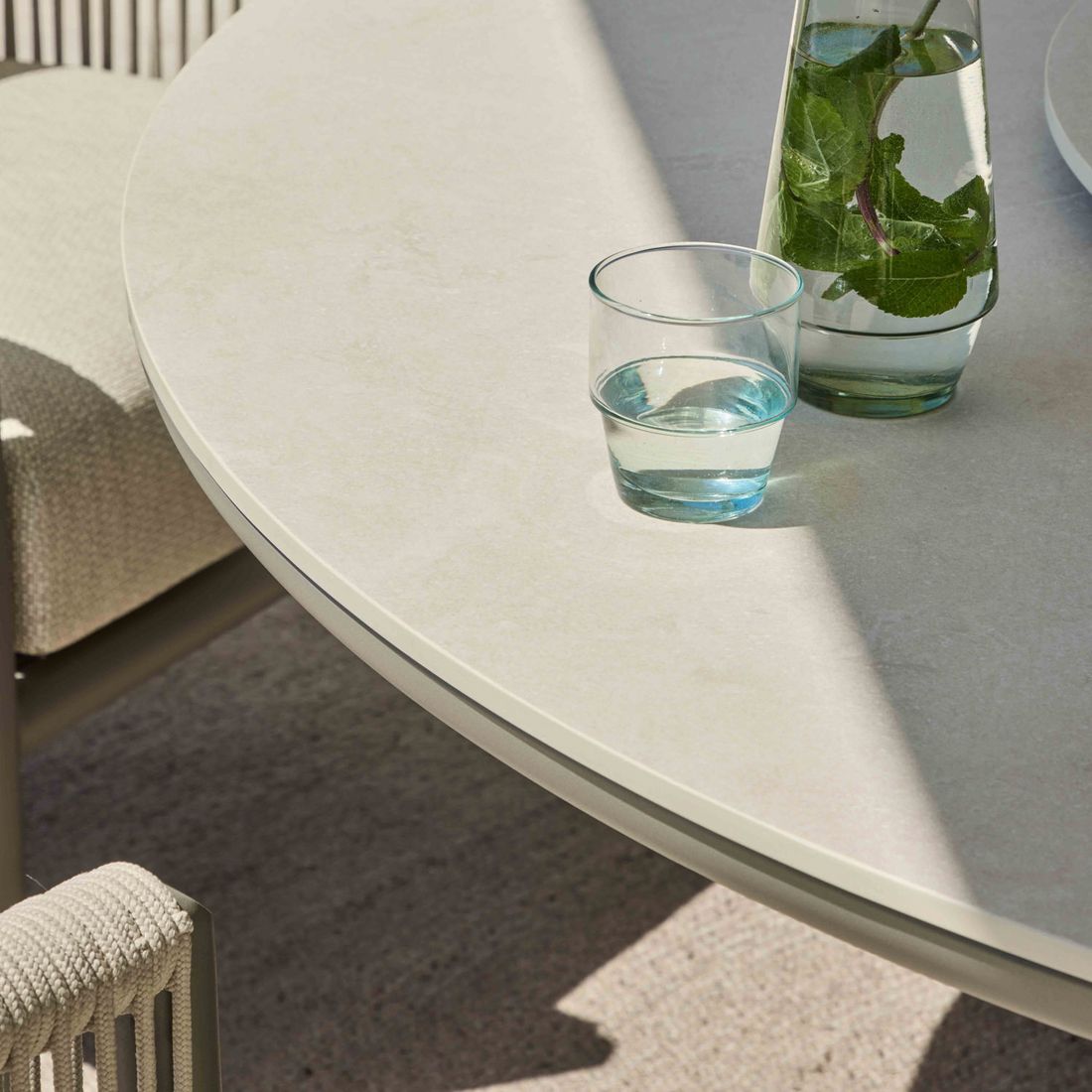 Apple Bee Bora Bora Gartenmöbel-Set Low Dining L (6 Plätze) Tisch Ø160cm
