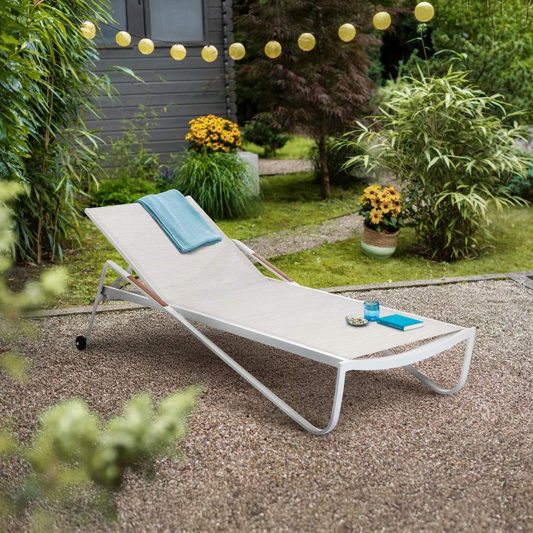 Kettler Diamond Gartenliege verstellbar Aluminium/Outdoorgewebe