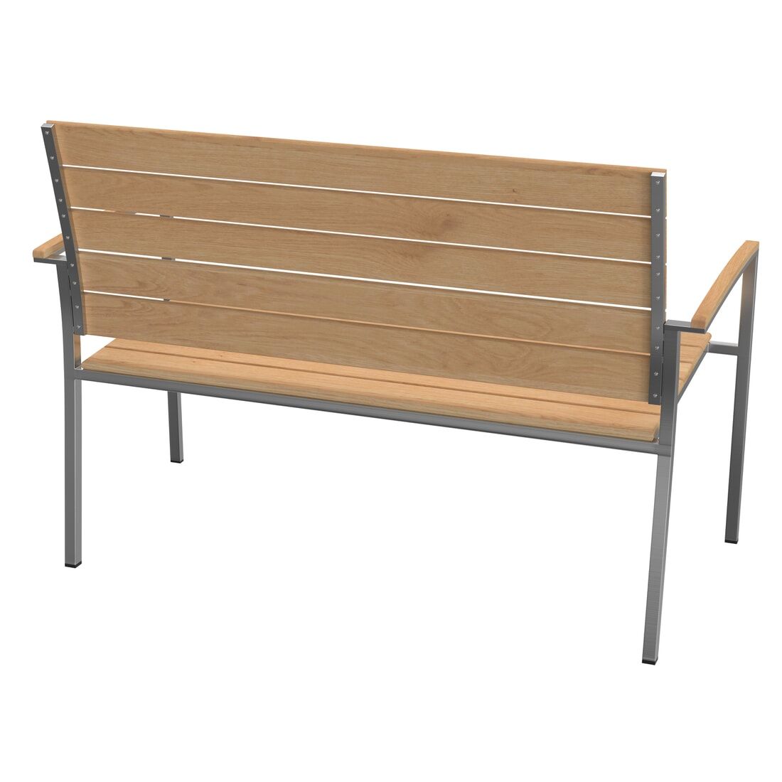OUTLIV. Pamplona Gartenbank Edelstahl/Teak