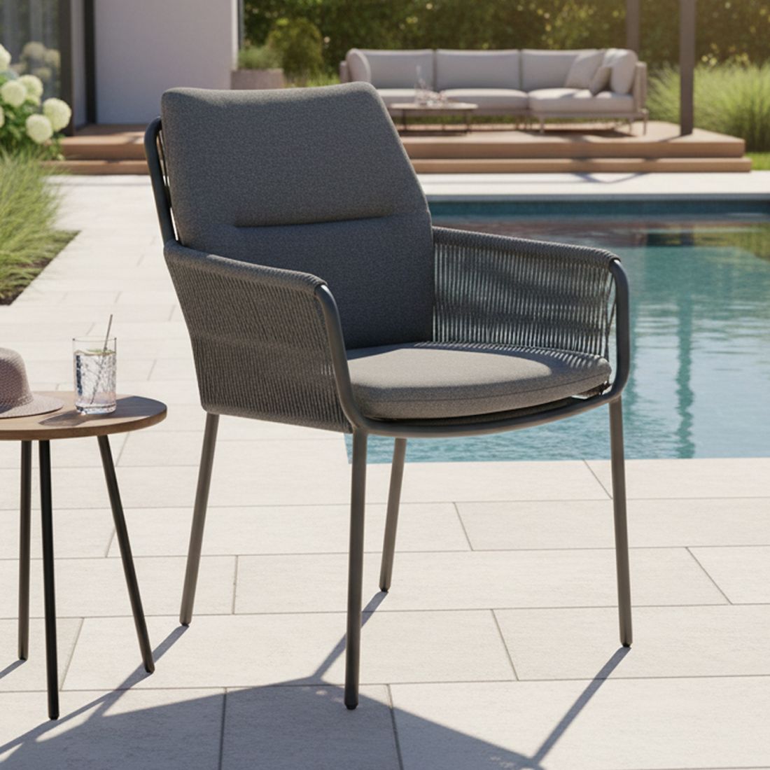 LC Garden Como Gartensessel Aluminium mit Sitz- und Rückenkissen