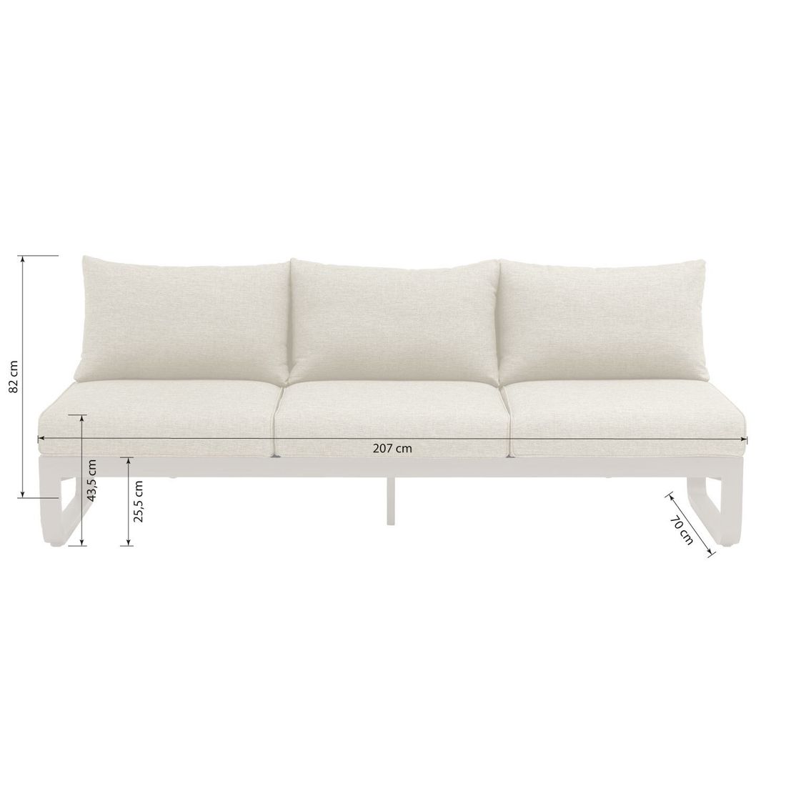 Zebra Fly Loungeset inkl. Loungetische Aluminium/Olefin