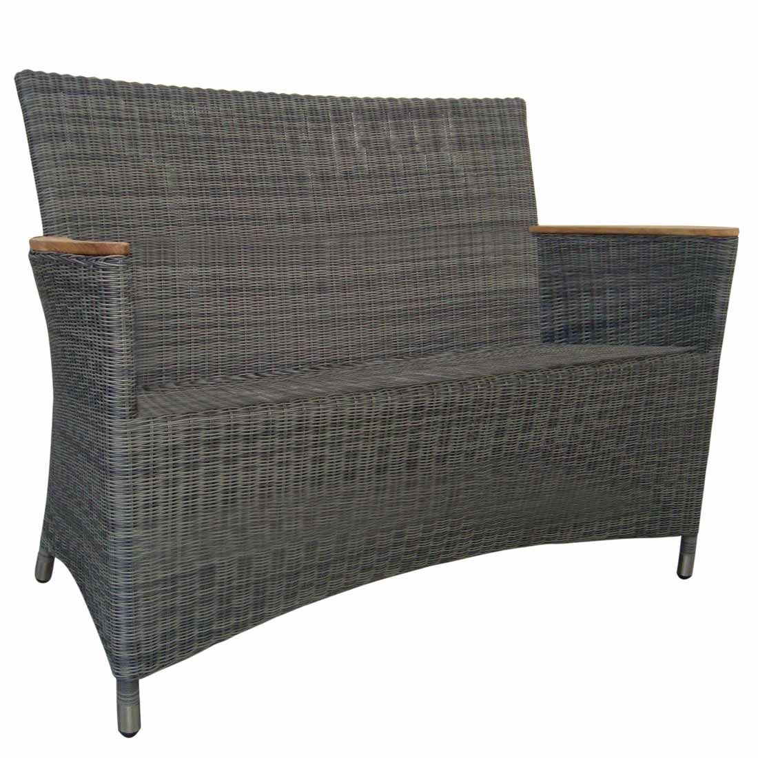 Zebra Status Gartenbank 120cm Geflecht