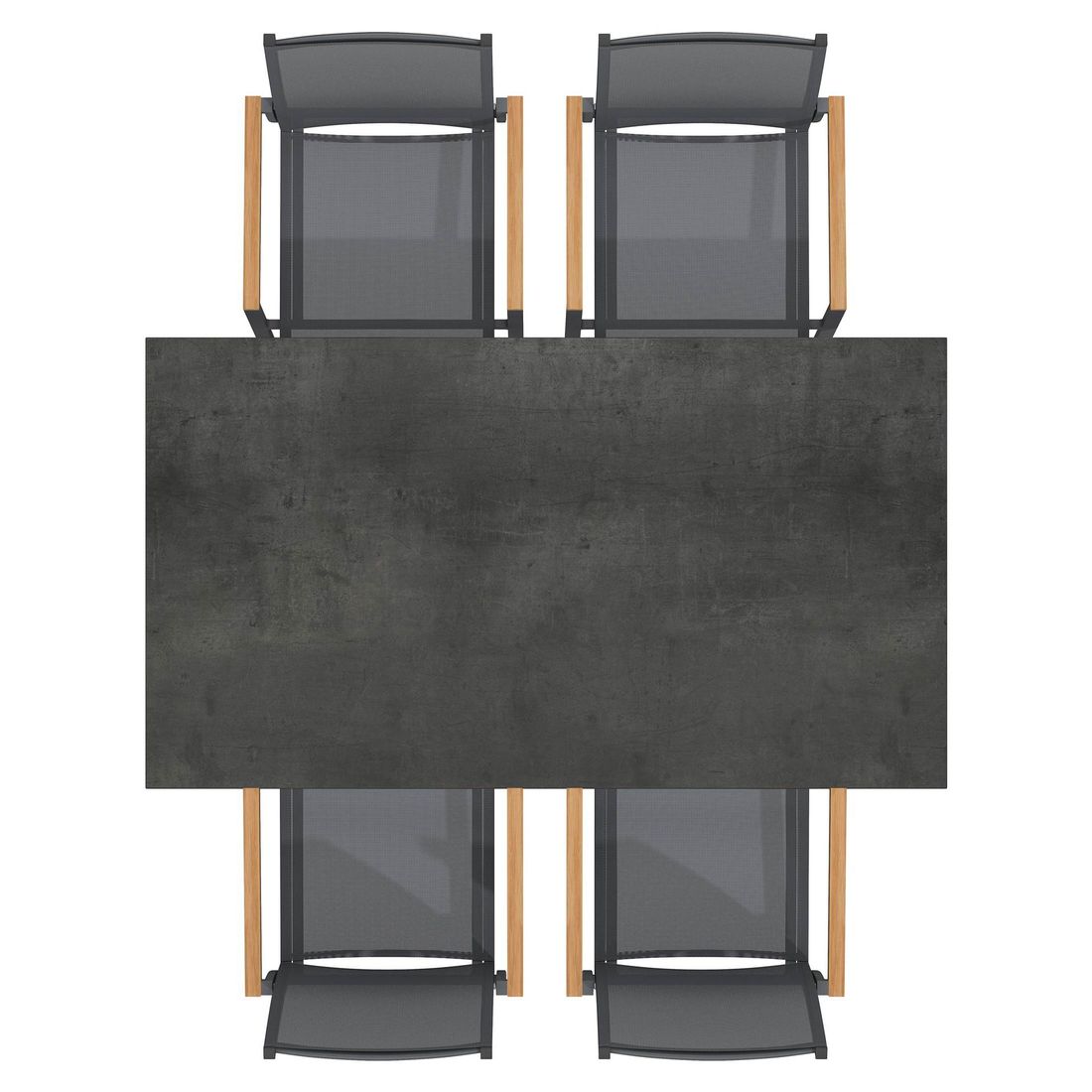 OUTLIV. Kobe Gartenmöbel-Set M (4 Plätze) Tisch 160x90cm